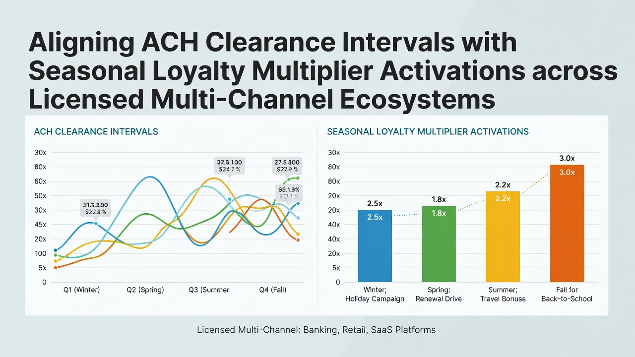 Dashboard view showing aligned ACH settlement dates and upcoming seasonal loyalty multiplier schedules across three state platforms