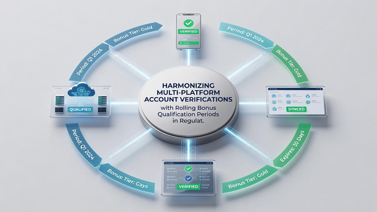 Timeline graphic illustrating rolling bonus qualification periods aligned with verification checkpoints