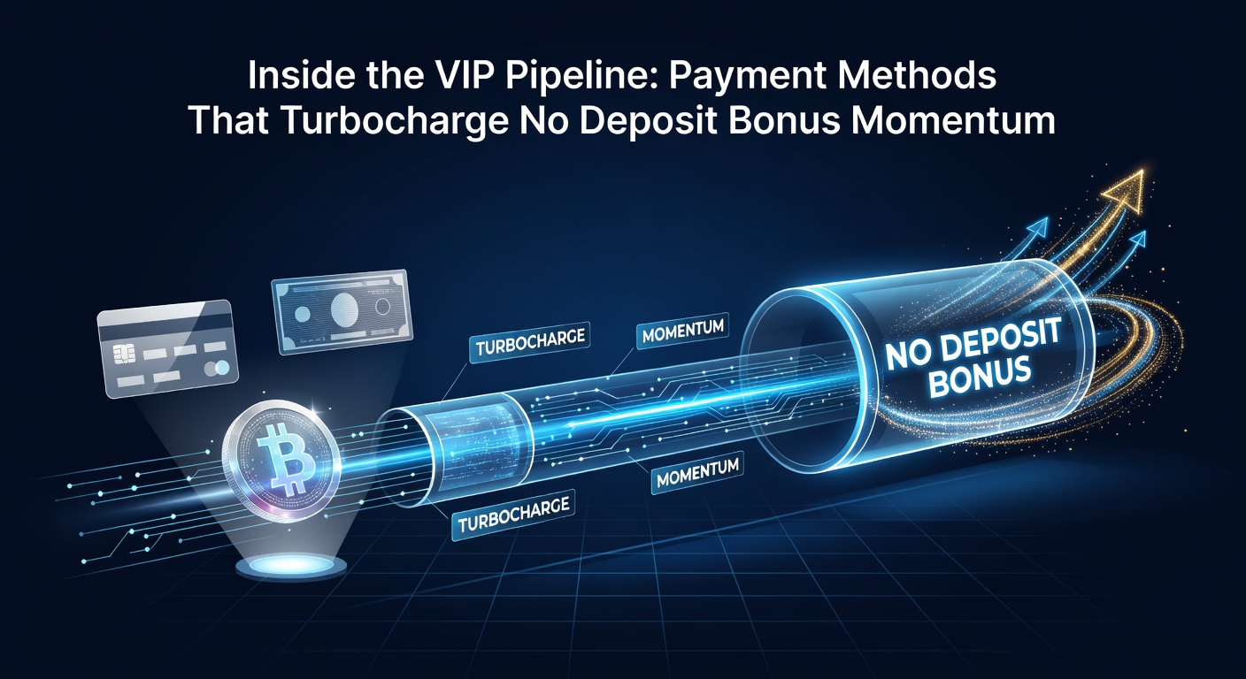 Close-up of digital payment icons including crypto wallets and e-wallets flowing into a VIP rewards dashboard, illustrating accelerated bonus progression